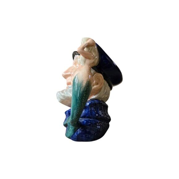 SM11 Vintage Royal Doulton Old Salt D6551 Ceramic Toby Mermaid Mug 1960 - Picture 3 of 8